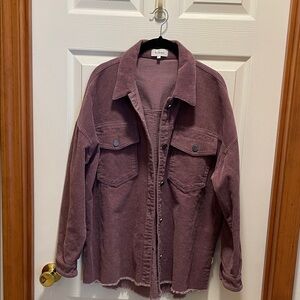 Bohme Women's Dusty Mauve Corduroy Utility Jacket